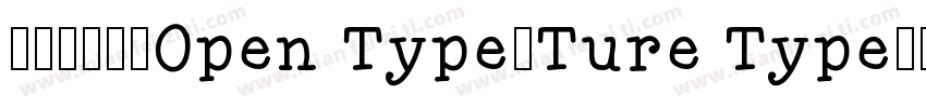 宋体-常规(Open Type-Ture Type)字体转换
